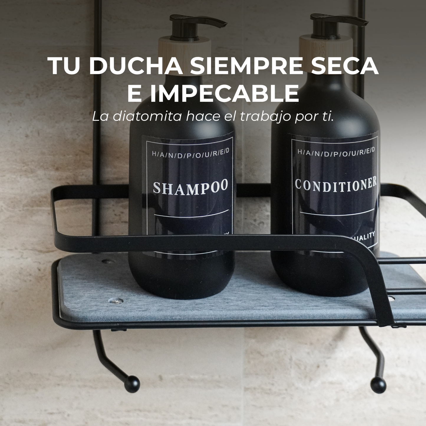 Mafi Home® | Organizador de Ducha Doble con Base de Diatomita