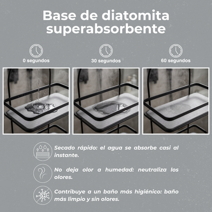 Mafi Home® | Organizador de Ducha Doble con Base de Diatomita