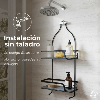 Mafi Home® | Estante de Ducha Doble con Base de Diatomita