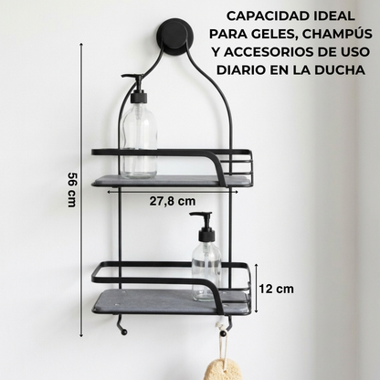 Mafi Home® | Organizador de Ducha Doble con Base de Diatomita